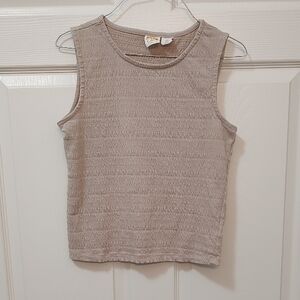 "C&C California" Tan Ribbed Fitted Tank Top
